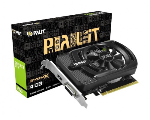 Видеокарта Palit PA-GTX1650 StormX  6G GTX1650 STORMX 4G GDDR5 128bit DVI HDMI NE51650006G1-1170F