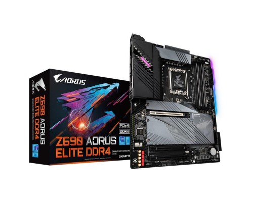 Материнская плата GIGABYTE Intel Z690 Express LGA1700 ATX Memory DDR4 Количество слотов памяти 4 слота 1xВыход HDMI 1xВыход DisplayPort 1xАудио вход 1xАудио выход 4xНаличие USB 2.0 5xUSB 3.2 1xUSB typ