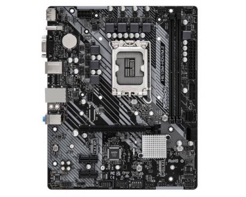 Материнская плата ASROCK Intel H610 LGA1700 MicroATX Memory DDR4 Количество слотов памяти 2 слота 2xPCI-Express 3.0 1x 1xPCI-Express 4.0 16x 1xM.2 1xРазъем 15pin D-sub 1xВыход HDMI 1xВыход DisplayPort