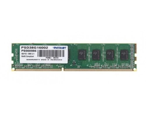 Модуль памяти DIMM 8GB PC12800 DDR3 PSD38G16002 PATRIOT