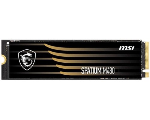 Жесткий диск SSD MSI SPATIUM M480 1Тб M.2 PCIe Gen4 NVMe 3D NAND Скорость записи 5500 Мб/сек. Скорость чтения 7000 Мб/сек. 2.15mm TBW 700 Тб Время наработки на отказ 1600000 ч. M4804.0NVMEM.21TB