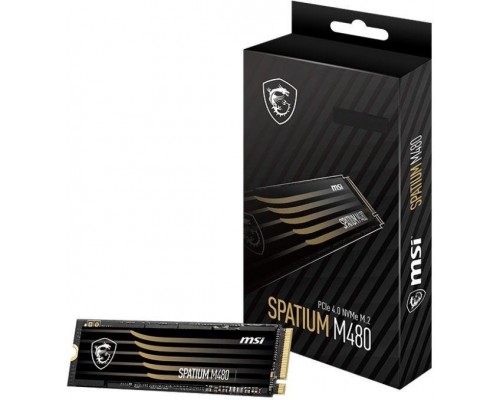 Жесткий диск SSD MSI SPATIUM M480 1Тб M.2 PCIe Gen4 NVMe 3D NAND Скорость записи 5500 Мб/сек. Скорость чтения 7000 Мб/сек. 2.15mm TBW 700 Тб Время наработки на отказ 1600000 ч. M4804.0NVMEM.21TB