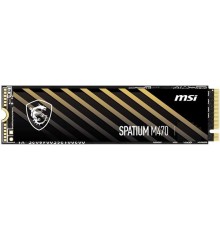 Жесткий диск SSD MSI SPATIUM M470 1Тб M.2 PCIe Gen4 NVMe 3D TLC Скорость записи 4400 Мб/сек. Скорость чтения 5000 Мб/сек. 2.15mm TBW 1600 Тб M4704.0NVMEM.21TB                                                                                            