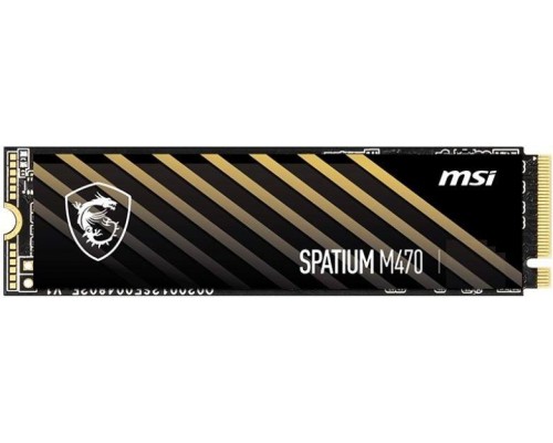 Жесткий диск SSD MSI SPATIUM M470 1Тб M.2 PCIe Gen4 NVMe 3D TLC Скорость записи 4400 Мб/сек. Скорость чтения 5000 Мб/сек. 2.15mm TBW 1600 Тб M4704.0NVMEM.21TB