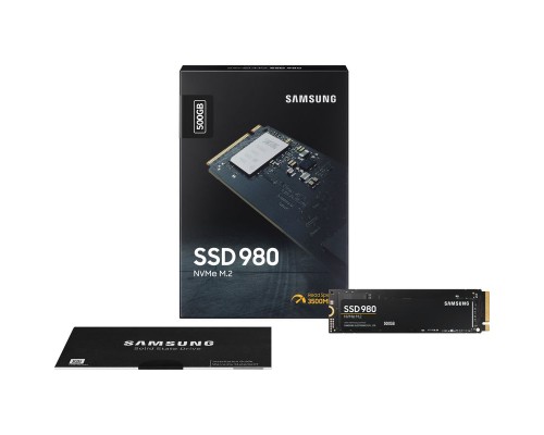 Жесткий диск SSD SAMSUNG 980 500Гб M.2 Наличие PCIE NVMe 3D NAND Скорость записи 2600 Мб/сек. Скорость чтения 3100 Мб/сек. 2.38mm TBW 300 Тб Время наработки на отказ 1500000 ч. MZ-V8V500BW