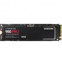 Жесткий диск SSD SAMSUNG 980 Pro 500Гб M.2 PCIe Gen4 NVMe 3D NAND Скорость записи 5000 Мб/сек. Скорость чтения 6900 Мб/сек. 2.38mm TBW 300 Тб MZ-V8P500BW                                                                                                 