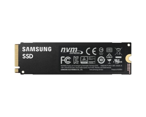 Жесткий диск SSD SAMSUNG 980 Pro 500Гб M.2 PCIe Gen4 NVMe 3D NAND Скорость записи 5000 Мб/сек. Скорость чтения 6900 Мб/сек. 2.38mm TBW 300 Тб MZ-V8P500BW