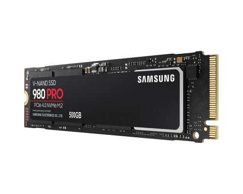 Жесткий диск SSD SAMSUNG 980 Pro 500Гб M.2 PCIe Gen4 NVMe 3D NAND Скорость записи 5000 Мб/сек. Скорость чтения 6900 Мб/сек. 2.38mm TBW 300 Тб MZ-V8P500BW