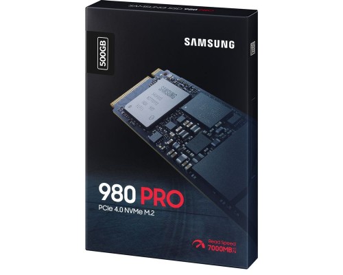 Жесткий диск SSD SAMSUNG 980 Pro 500Гб M.2 PCIe Gen4 NVMe 3D NAND Скорость записи 5000 Мб/сек. Скорость чтения 6900 Мб/сек. 2.38mm TBW 300 Тб MZ-V8P500BW