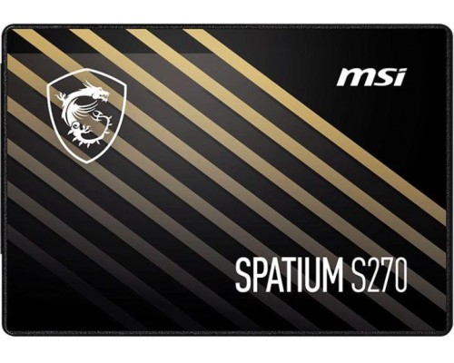 Жесткий диск SSD MSI S270 120Гб Наличие SATA 3.0 3D NAND Скорость записи 360 Мб/сек. Скорость чтения 500 Мб/сек. 2,5