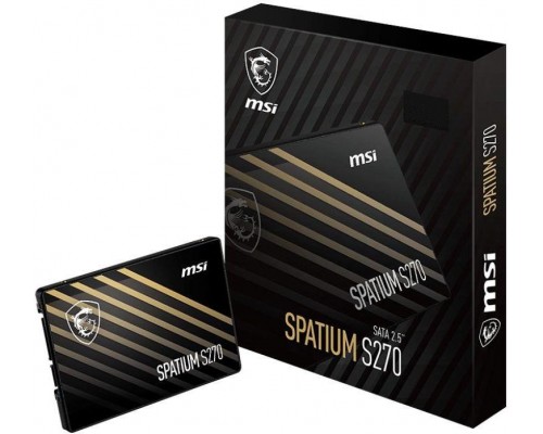 Жесткий диск SSD MSI S270 120Гб Наличие SATA 3.0 3D NAND Скорость записи 360 Мб/сек. Скорость чтения 500 Мб/сек. 2,5