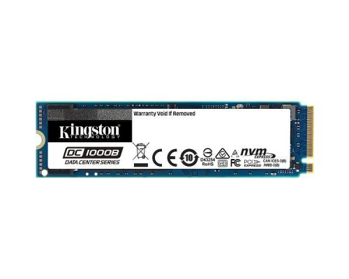Жесткий диск SSD SSD M.2 Kingston 480Gb DC1000B Series SEDC1000BM8/480G (PCI-E 3.0 x4, up to 3200/565Mbs, 3D TLC, NVMe, AES-256, 475TBW, 0.5DPDW, PLP, 22х80mm) SEDC1000BM8/480G
