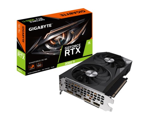 Видеокарта RTX3060Ti WINDFORCE OC 8GB GDDR6 256bit 2xHDMI 2xDP RTL  (311186)