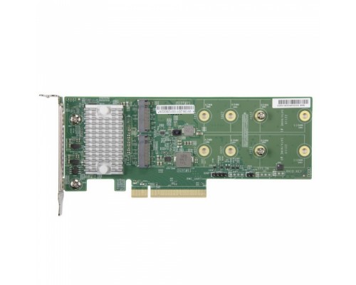 Крепление AOC-SLG3-2H8M2 2x Hybrid NVMe/SATA M.2 RAID (0,1) Carrier, support 2242/2280/22110, Standard LP