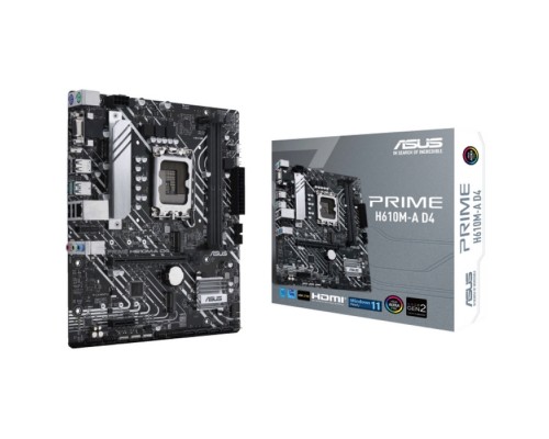 Материнская плата PRIME H610M-A D4 LGA1700 micro-ATX 2xDDR4 PCIEx16 PCIEx1 2xM.2 VGA HDMI DP GLAN (514428)