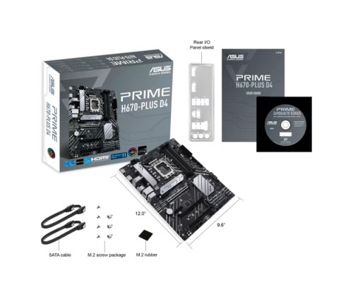 Материнская плата PRIME H670-PLUS D4 LGA1700 ATX 4xDDR4 3xPCIEx16 2xPCIEx1 3xM.2 HDMI DP 2.5GLAN (511724)