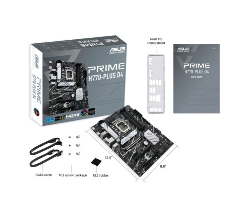 Материнская плата PRIME H770-PLUS D4 /LGA1700,H770,USB 3.2 GEN 2,AURA,MB (90MB1CU0-M0EAY0) /LGA1700,H770,USB 3.2 GEN 2,AURA,MB (90MB1CU0-M0EAY0)