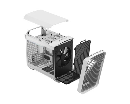 Корпус Fractal Design Torrent Nano White TG Clear Tint / mITX, TG / 1x180mm fan inc. / FD-C-TOR1N-03