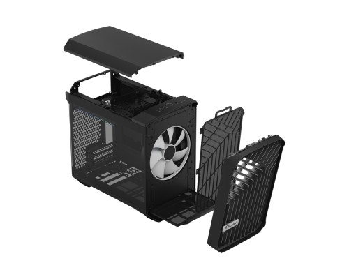 Корпус Fractal Design Torrent Nano RGB Black TG Light Tint / mITX, TG / 1x180mm RGB fan inc. / FD-C-TOR1N-02