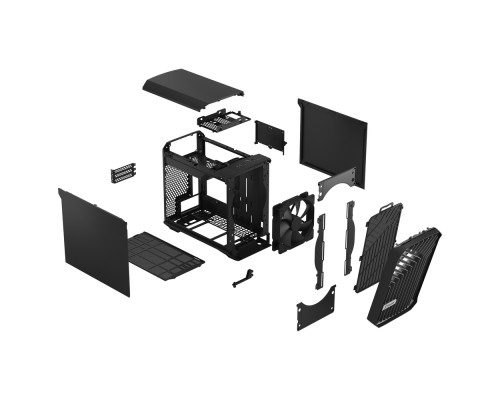 Корпус Fractal Design Torrent Nano Black Solid / mITX / 1x180mm fan inc. / FD-C-TOR1N-04