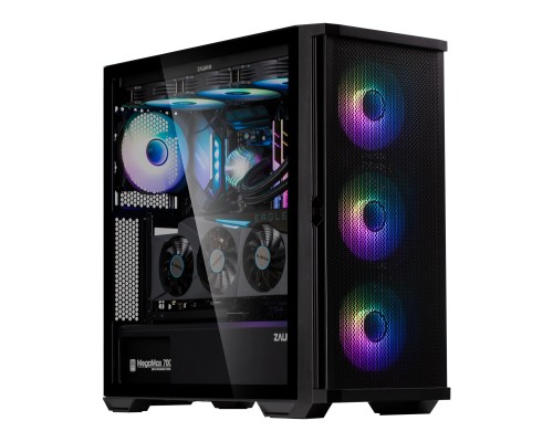 Корпус ZALMAN Z10 DUO, без БП, боковое окно (закаленное стекло), черный,  ATX