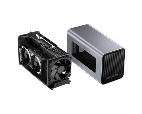 Корпус JONSBO V11 Silver без БП, mini-ITX, SFX, серебристый