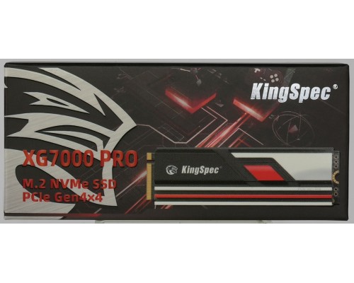 Накопитель SSD KingSpec M.2 2280  XG7000 PRO 1TB NVMe PCIe  Gen4 x4 c радиатором /  XG7000-1TB PRO