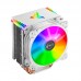 Кулер JONSBO CR-1400 White LGA1700/1200/115X/AM4 (24шт/кор, TDP 130W, PWM, 92mm ARGB Fan, 4 тепловые трубки, 4-pin, белый) Retail