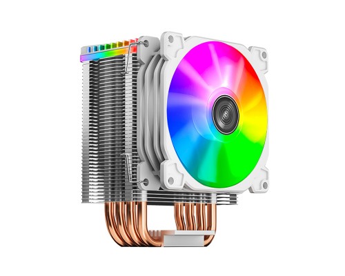 Кулер JONSBO CR-1400 White LGA1700/1200/115X/AM4 (24шт/кор, TDP 130W, PWM, 92mm ARGB Fan, 4 тепловые трубки, 4-pin, белый) Retail