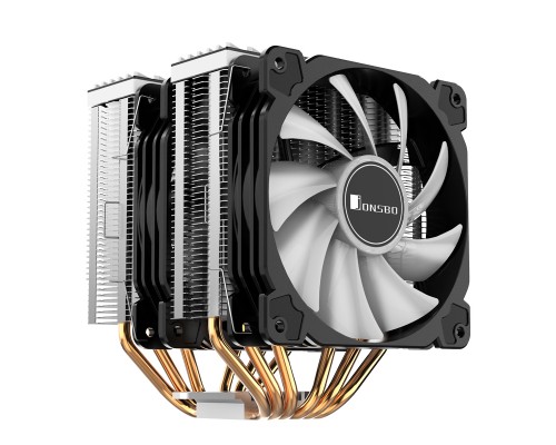 Кулер JONSBO CR-2000GT LGA1700/1200/115X/AM4 (12шт/кор, TDP 230W, PWM, 2 x 120mm ARGB Fan, 6 тепловых трубок, 4-pin) Retail