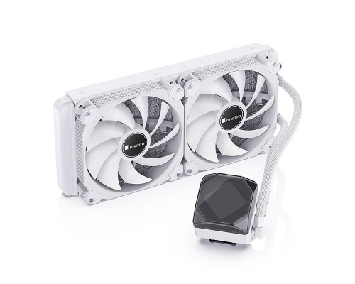 Комплект водяного охлаждения JONSBO TW6 280 ARGB White LGA 2011/1700/1200/115X/AM4 (6шт/кор,TDP 280W, ARGB FAN and PUMP, PWM, DUAL FAN 140mm, белый) RET