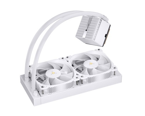 Комплект водяного охлаждения JONSBO HXW-240 ARGB White LGA 2011/1700/1200/115X/AM4 (6шт/кор, TDP 260W, ARGB FAN and PUMP, PWM, DUAL FAN 120mm, белый) RET