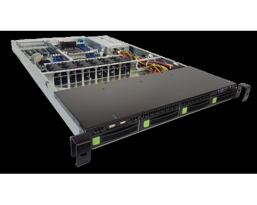 Серверная платформа Rikor 1U Server RP6104 noCPU(2)2nd GenScalable HS/TDP 205W/ no DIMM(16)/HDD(26)SFF+opt.(2)SFF / 2x1Gbe/7xHHHL/ 1xM.2 PCI-E x4, 1xM.2 SATA /2x1200W