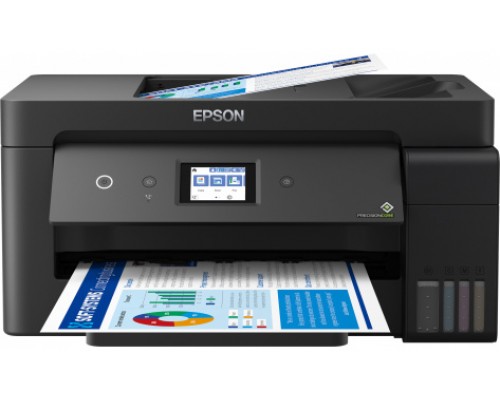 Epson L14150 МФУ А3 цветное: принтер/копир/сканер/факс, 38/24 стр./мин.(чб/цвет), ADF 35 стр., USB/LAN, в комплекте чернила 6 500/5 200 стр.(чб/цвет)