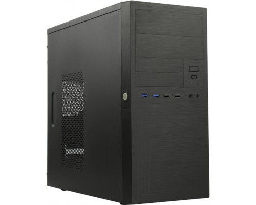 Корпус MiniTower Powerman ES555 Black PM-450ATX  USB3.0*2+USB2.0*2+Combo Audio*2  mATX