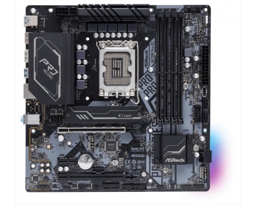 Материнская плата ASROCK H670M PRO RS, LGA1700, H670, 4*DDR4, DP+HDMI, 4xSATA3 6.0, M.2 Socket, RAID, 6xUSB 3.2, mATX; 90-MXBHK0-A0UAYZ