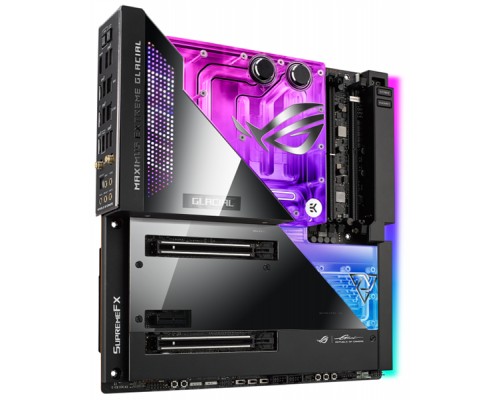 Материнская плата ASUS ROG MAXIMUS Z690 EXTREME GLACIAL,  LGA1700, Z690, 4*DDR5 , SLI+CrossFireX, SATA3 + RAID, Audio, LAN*2 (2,5 + 10 GB), USB 3.2*16, USB 2.0*6, ATX ; 90MB1A60-M0EAY0