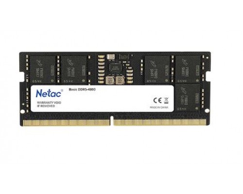 Оперативная память Netac Basic SO 16GB DDR5-4800 (NB5-38400) C40 40-40-40-77 1.1V Memory module