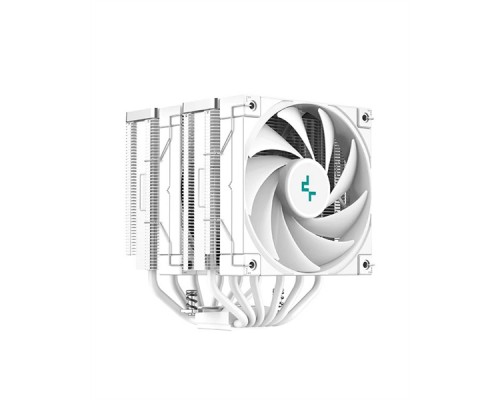 Кулер для процессора DEEPCOOL AK620 WH LGA20XX/1700/1200/115X/AM5/AM4 (8шт/кор, TDP 260W, PWM, DUAL Fan 120mm, 6 тепл. трубок, белый) RET