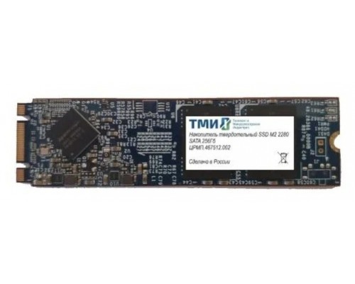 Твердотельный накопитель ТМИ SSD M.2 256ГБ SATA3 6Gbps, 3D TLC, до R560/W520, IOPS(R4K) 66K/73K, 585,94 TBW, 3,21 DWPD 2y wty МПТ