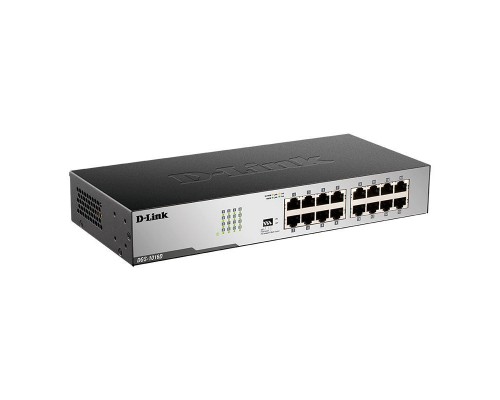 Коммутатор D-Link DGS-1016D/I2A, L2 Unmanaged Switch with 16 10/100/1000Base-T ports8K Mac address, Auto-sensing, 802.3x Flow Control, Auto MDI/MDI-X for each port, Jumbo frame 9K, 802.1p QoS, D-Link Green techn