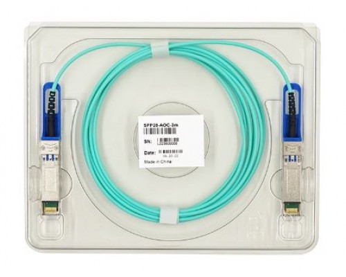 Кабель оптический SFP-SFP, 3 метра, многомодовое волокно 850 нм, 25Gb скорость