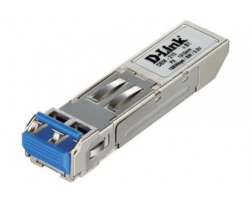 Модуль sfp DEM-210/B1A     D-Link DEM-210/B1A, Single-Mode SFP Transceiver, 1x100BASE-FX, up to 15km