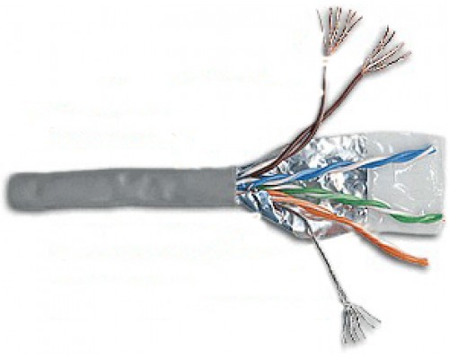 Кабель LANMASTER SSTP, 4 пары, кат. 7,  600Mhz, PVC, серый, 305 м