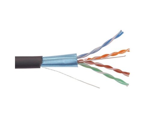 Lan-кабель ITK Витая пара F/UTP кат.5E 4х2х24AWG LDPE черный (305м)