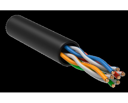 ITK Витая пара U/UTP кат.5E 4x2х24AWG LSZH черный (305м)