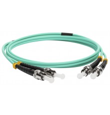 Патчкорд оптический LANMASTER, дуплексный, ST/PC-ST/PC, OM3, LSZH, 1.0 м                                                                                                                                                                                  