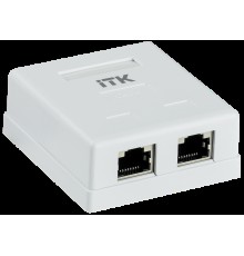 ITK Настенная инф. розетка RJ45 кат. 6 FTP 2-порт                                                                                                                                                                                                         