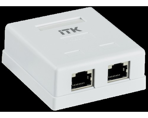 ITK Настенная инф. розетка RJ45 кат. 6 FTP 2-порт