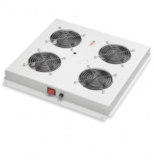 Модуль вентиляторный LANDE, 4 вентилятора, с ручным выключателем, 415х431х44мм, для напольных шкафов LANDE, серый                                                                                                                                         